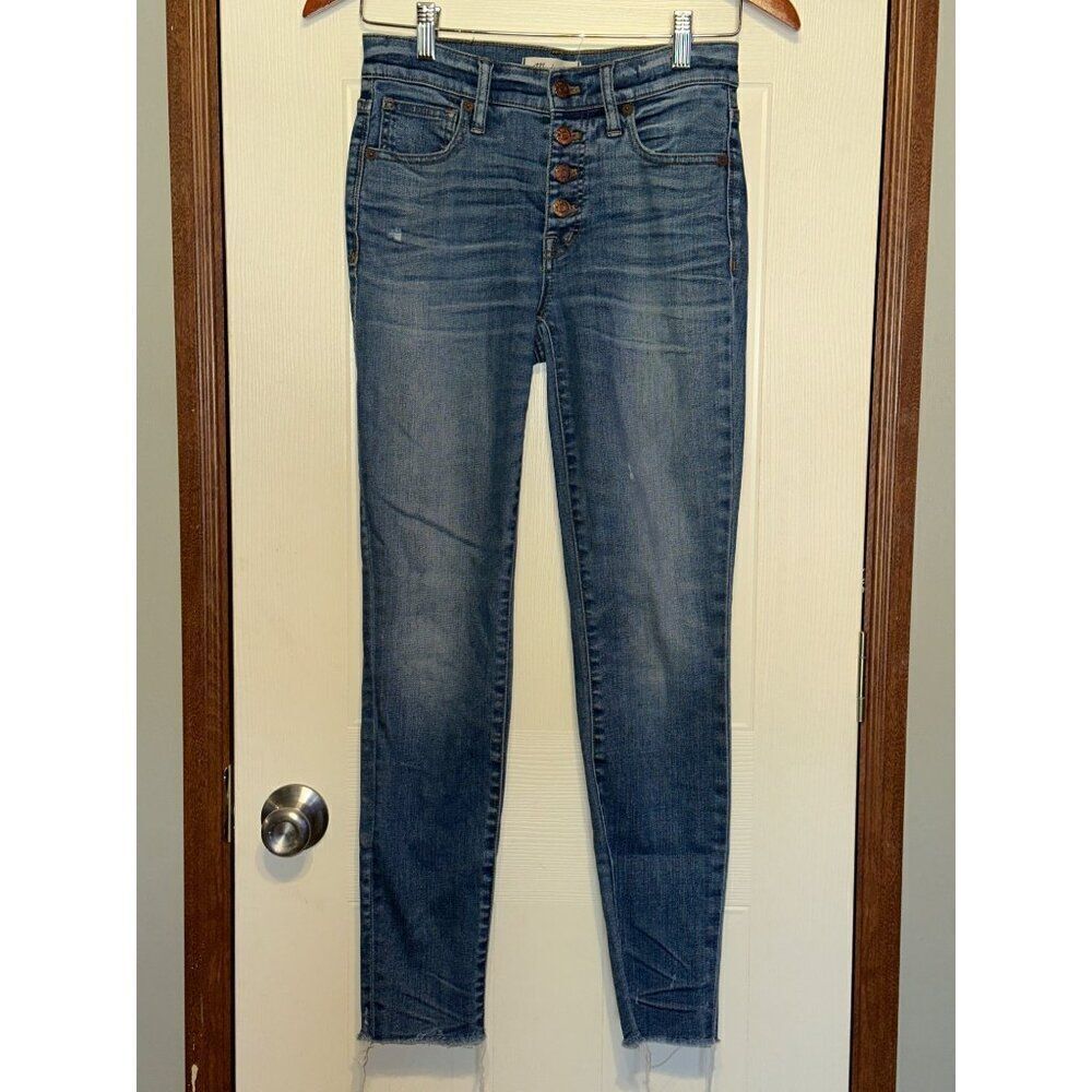 Madewell 9” High Riser Skinny Button Fly Jeans Size 25‎